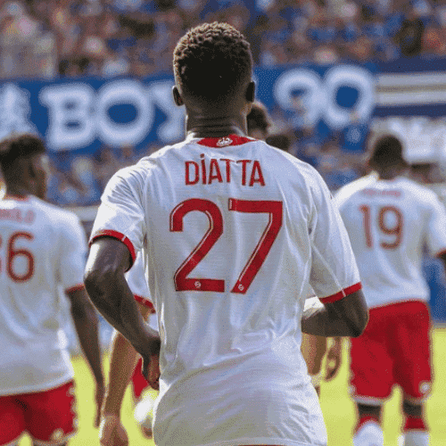 Krepin Diatta memakai nomor punggung 27 du AS Monaco